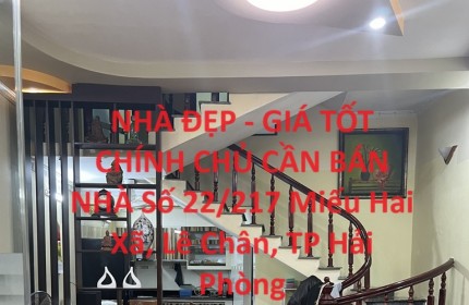 NHÀ ĐẸP - GIÁ TỐT CHÍNH CHỦ CẦN BÁN NHÀ Số 22/217 Miếu Hai Xã, Lê Chân, TP Hải Phòng